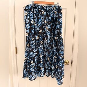 Torrid Tea Length Chiffon Tiered Skirt